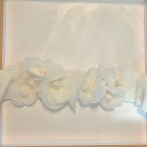 White by Vera Wang floral belt